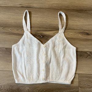 American Eagle White Crop Top